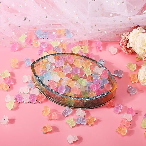 210 قطعة من الضفادع الصغيرة المضيئة من الراتنج في الظلام، 7 ألوان لطيفة على شكل ضفادع صغيرة وتماثيل دعائم ألعاب مزحة، ضفادع مصغرة لتزيين المناظر الطبيعية المصغرة والحديقة وحوض السمك وبيت الدمى in Kuwait