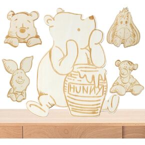5PCS Winnie Centerpieces For Tables Decor Wood Sign For Baby Shower Party Kids Room Decorations 1st Birthday Party Decor in Kuwait