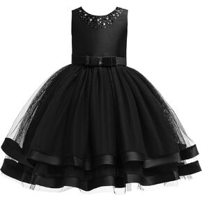Glamulice Flower Girls Ruffles Sequins Dress Vintage Wedding Bridesmaid Party Dresses Holiday Kids Formal Pageant Gown
