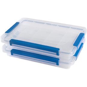 BangQiao Adjustable Plastic Divider Storage Box Container for Bead, Button, Small Parts,15 Grids, Pack of 3, Clear