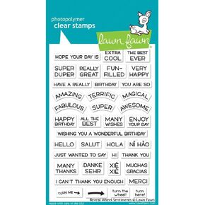 LAWN FAWN Clear Stamps 4"X6"-Reveal Wheel Sentiments, White in Saudi Arabia