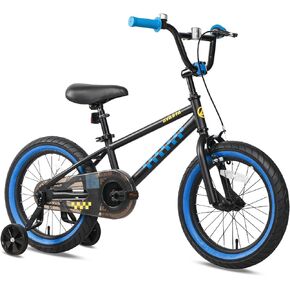 دراجة أطفال طراز BMX مقاس 12-18 بوصة من Glerc NuNu لعمر 1-8 سنوات مع عجلات تدريب وواقي سلسلة مغلق، ألوان متعددة
