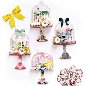 Mvchifay Cutting Dies Happy Birthday Thanks Metal Stencils Scrapbooking Tool DIY Emboss for Paper Card Making (Blooming flowers-16.4x8cm) in Kuwait
