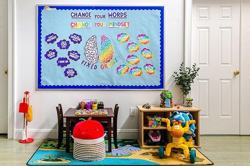 لوحة إعلانات لعقلية النمو من Sproutbrite، قطع ورقية، ديكور للفصل الدراسي، ديكور للمعلم، الطالب، المدرسة المنزلية، أقوال إيجابية in Kuwait