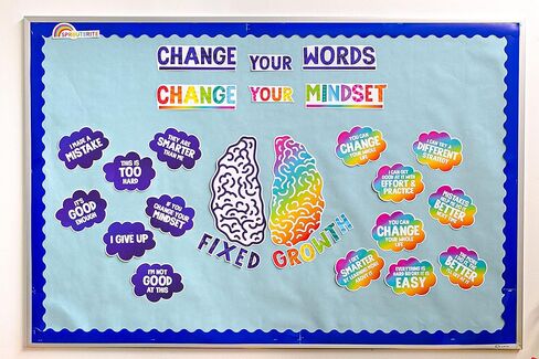 لوحة إعلانات لعقلية النمو من Sproutbrite، قطع ورقية، ديكور للفصل الدراسي، ديكور للمعلم، الطالب، المدرسة المنزلية، أقوال إيجابية in Kuwait