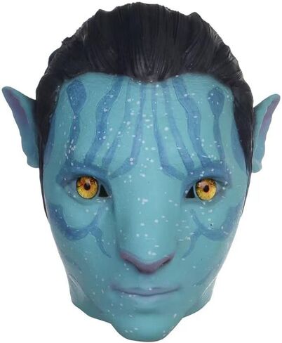 LG LOUIS GARDEN Avatar Costume Mask, Na'Vi Blue Mask Movie Cosplay Costume Full Face Latex Mask For Halloween Carnival in Kuwait