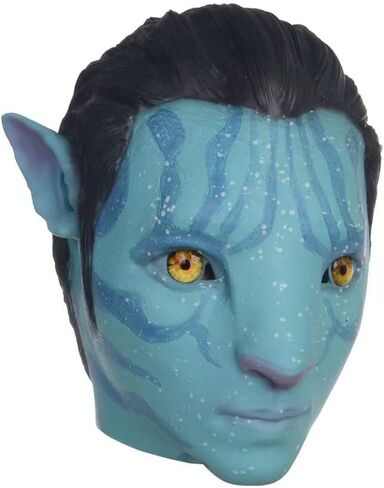 LG LOUIS GARDEN Avatar Costume Mask, Na'Vi Blue Mask Movie Cosplay Costume Full Face Latex Mask For Halloween Carnival in Kuwait