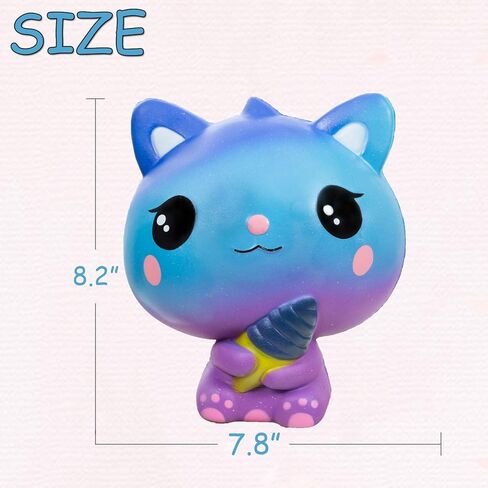 AILIMY الآيس كريم القط الحيوان اسفنجي جامبو كريم المعطرة لينة السكويشات بطيئة ارتفاع ضغط اللعب in Kuwait