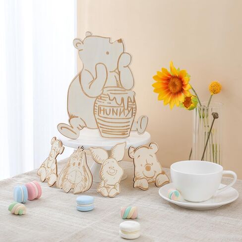 5PCS Winnie Centerpieces For Tables Decor Wood Sign For Baby Shower Party Kids Room Decorations 1st Birthday Party Decor in Kuwait