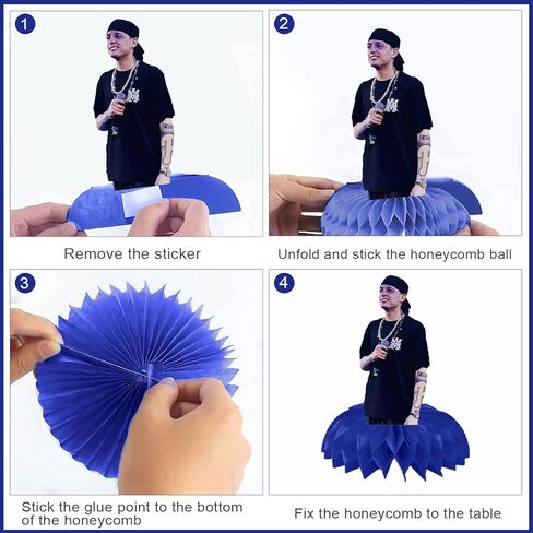 9 قطع 𝓟𝓮𝓼𝓸 𝓟𝓵𝓾𝓶𝓪 ديكورات حفلات أعياد الميلاد، 𝓟𝓮𝓼𝓸 𝓟𝓵𝓾𝓶𝓪 مغني الراب، قطعة مركزية للطاولة على شكل قرص العسل، ديكورات طاولات حفلات أعياد الميلاد للأطفال والكبار in Kuwait