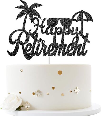 غلاف بلاك هابي ريفايتنت من ديل دال دال - لوازم تزيين حفلات التقاعد - لافتة التركيز التلقائي المتقاعد - ديكور التقاعد للرجال والنساء in Kuwait