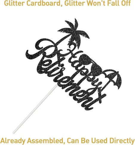 غلاف بلاك هابي ريفايتنت من ديل دال دال - لوازم تزيين حفلات التقاعد - لافتة التركيز التلقائي المتقاعد - ديكور التقاعد للرجال والنساء in Kuwait