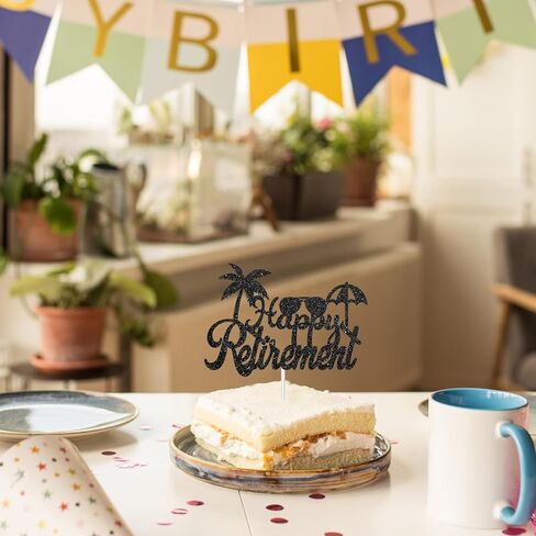 غلاف بلاك هابي ريفايتنت من ديل دال دال - لوازم تزيين حفلات التقاعد - لافتة التركيز التلقائي المتقاعد - ديكور التقاعد للرجال والنساء in Kuwait