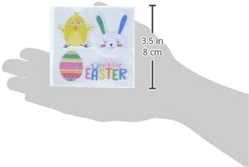 Multicolor Puffy Easter Stickers - 3.25" x 3", 1 Piece - Multicolor Decorative Stickers, Perfect for Exciting Easter Craft Accessory in Saudi Arabia