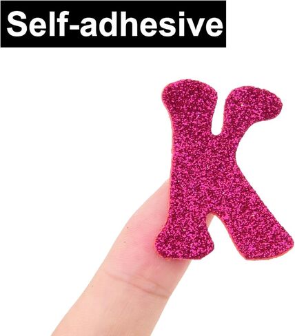 328 قطعة ملصقات إسفنجية لامعة ذاتية اللصق حروف أبجدية ملصقة، 7 ألوان عشوائية، 8 ورقات in Kuwait