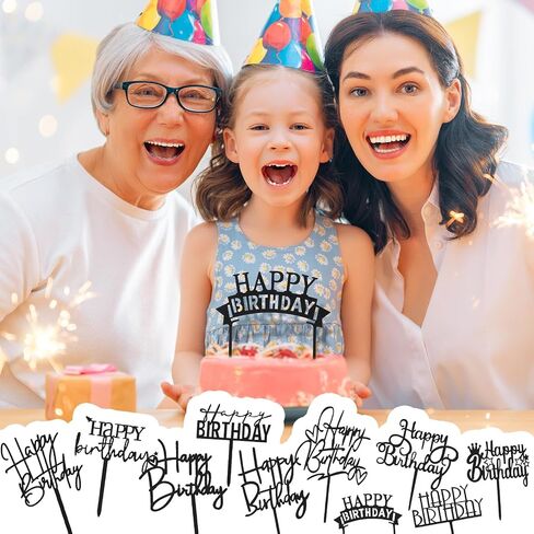 150 قطعة من أغطية كعكة عيد الميلاد السعيدة من الأكريليك لتزيين كعكة عيد الميلاد اللامعة لتزيين كعكة عيد الميلاد على الوجهين للأطفال أو البالغين، مستلزمات حفلات تزيين الكيك المختلفة (متعددة الألوان، جميلة) in Kuwait