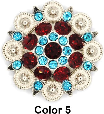 DIY Conchos Button Crystal Craft Conchos مع برغي (لون 1، 12 قطعة) in Kuwait