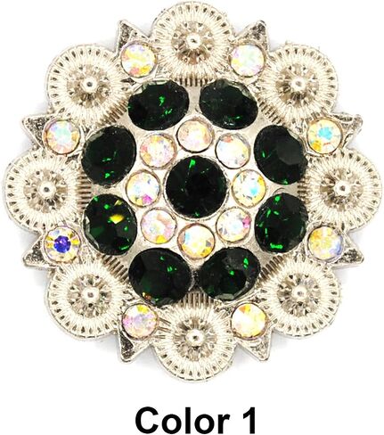 DIY Conchos Button Crystal Craft Conchos مع برغي (لون 1، 12 قطعة) in Kuwait