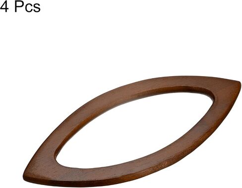 uxcell Oval Shape Purse Handle, 4Pcs 7.87" Wooden Handbags Purse Handles Replacement for Handmade Bags Handbags Purse Making, Black in Saudi Arabia