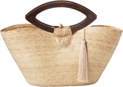uxcell Oval Shape Purse Handle, 4Pcs 7.87" Wooden Handbags Purse Handles Replacement for Handmade Bags Handbags Purse Making, Black in Saudi Arabia