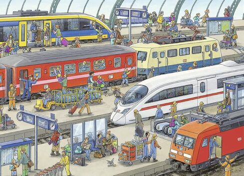 Ravensburger Railway Station 60 Piece Jigsaw Puzzle for Kids – Every Piece is Unique, Pieces Fit Together Perfectly in Saudi Arabia