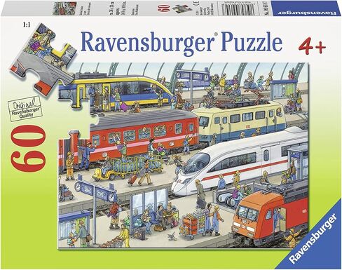 Ravensburger Railway Station 60 Piece Jigsaw Puzzle for Kids – Every Piece is Unique, Pieces Fit Together Perfectly in Saudi Arabia