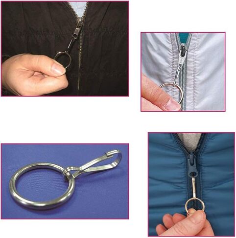 سحابة خاتم سحب للملابس - O Ring Sipper Pull - مشبك على حلقات سحب ، للمعاطف ، سترات ، حقائب الظهر ، الأمتعة - حلقات مشبك - سحب حلقة - مجموعة من 16 in Kuwait