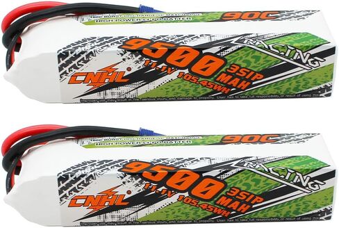 CNHL 9500MAH 3S lipo Battery 90C 11.1v lipo Battery Soft Case with EC5 Plug for RC Car Truck Tank RC Boat(2 Packs) in Saudi Arabia