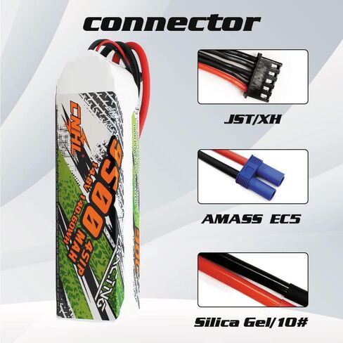 CNHL 9500MAH 3S lipo Battery 90C 11.1v lipo Battery Soft Case with EC5 Plug for RC Car Truck Tank RC Boat(2 Packs) in Saudi Arabia
