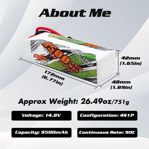 CNHL 9500MAH 3S lipo Battery 90C 11.1v lipo Battery Soft Case with EC5 Plug for RC Car Truck Tank RC Boat(2 Packs) in Saudi Arabia