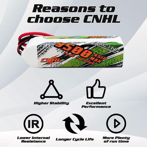 CNHL 9500MAH 3S lipo Battery 90C 11.1v lipo Battery Soft Case with EC5 Plug for RC Car Truck Tank RC Boat(2 Packs) in Saudi Arabia