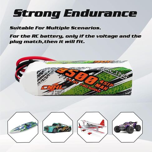 CNHL 9500MAH 3S lipo Battery 90C 11.1v lipo Battery Soft Case with EC5 Plug for RC Car Truck Tank RC Boat(2 Packs) in Saudi Arabia