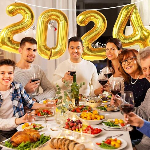 2024 Balloons, 40 Inch 2024 Balloon Numbers, 2024 Balloons Gold, 2024 Foil Number Balloons, Large 2024 Mylar Balloons for 2024 New Year 2024 Eve Party Birthday Graduation Christmas Supplies in Saudi Arabia