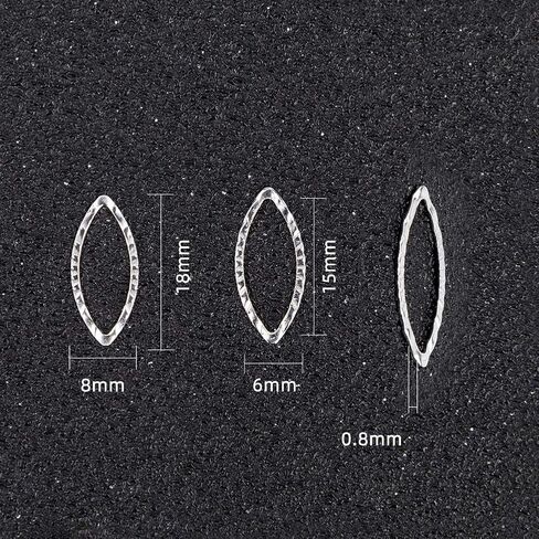 PH PandaHall 200pcs 18mm Stainless Steel Linking Rings 0.8mm Thick Horse Eye Pendants Connectors Metal Component Charms for Jewelry Findings Accessories Bracelet Necklace Making in Saudi Arabia