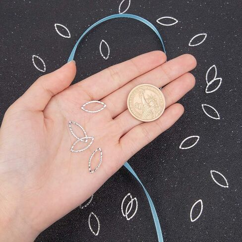 PH PandaHall 200pcs 18mm Stainless Steel Linking Rings 0.8mm Thick Horse Eye Pendants Connectors Metal Component Charms for Jewelry Findings Accessories Bracelet Necklace Making in Saudi Arabia