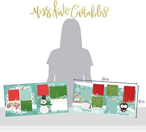 Two Printed Layouts - Baby It's Cold Outside & Feeling Frosty - 2-2 Page 12x12 Kits & Bonus: 2 Duplicate 6"x6" Premade Pages - 80lb Specialty Paper - Exclusive Christmas Designs- Miss Kate Cuttables in Saudi Arabia
