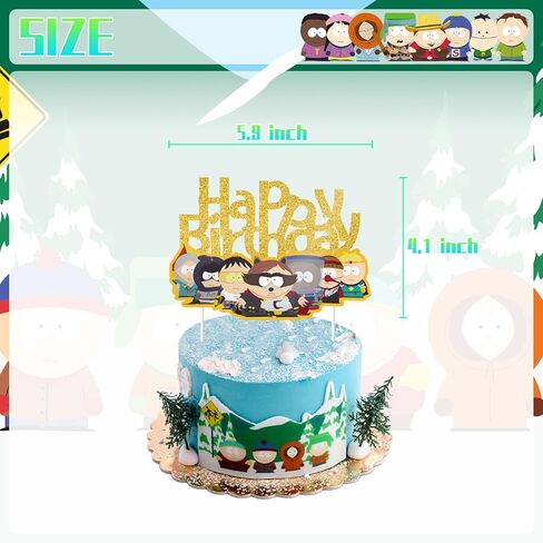 𝓢𝓸𝓾𝓽𝓱 𝓟𝓪𝓻𝓴 مجموعة ديكورات حفلات أعياد الميلاد للأطفال والأولاد مجموعة لوازم الحفلات بما في ذلك لافتة إكليل الكعك والكب كيك والبالونات in Kuwait