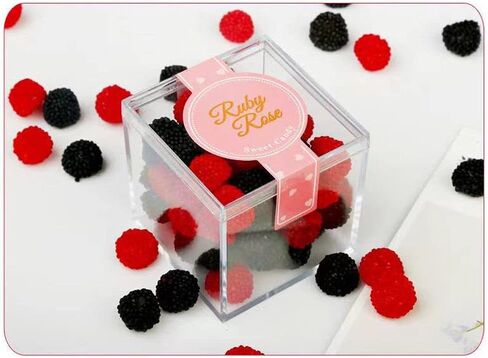 3 Packs Clear Favor Boxes With Lid,food grade acrylic box, Plastic Gift Box,2.5x2.5x2.5 Inch, Square, Mother’s Day gift box, Birthday Present and Candy packing box in Kuwait