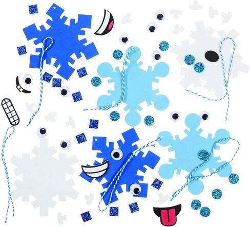 مجموعة أدوات زينة ندفة الثلج من جوفي - 24 - حرف يدوية للأطفال والأنشطة المنزلية الممتعة in Kuwait