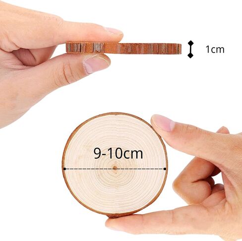 Wood Slices TICIOSH Craft Unfinished Wood kit Predrilled with Hole Wooden Circles for Arts Wood Slices Christmas Ornaments DIY Crafts 30 Pcs 2.0-2.4 inches in Kuwait