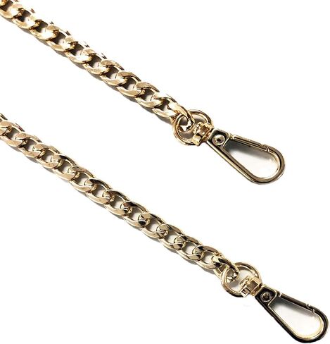 TSJ 47" Replacement Flat Chain Strap with Buckles, 1 PCS DIY Metal Shoulder Cross Body Bag Chains for Women Handbag Wallet Clutch Satchel Tote Bag Purse (Gold) in Saudi Arabia