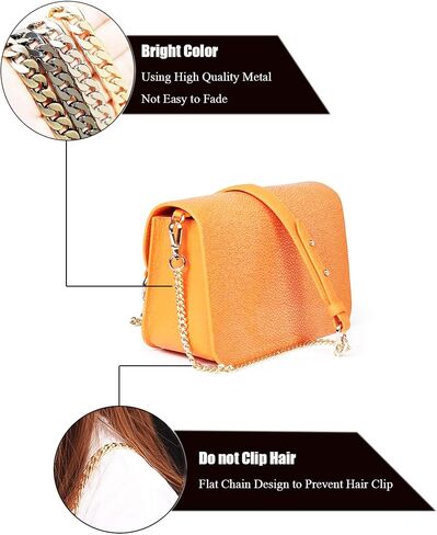 TSJ 47" Replacement Flat Chain Strap with Buckles, 1 PCS DIY Metal Shoulder Cross Body Bag Chains for Women Handbag Wallet Clutch Satchel Tote Bag Purse (Gold) in Saudi Arabia