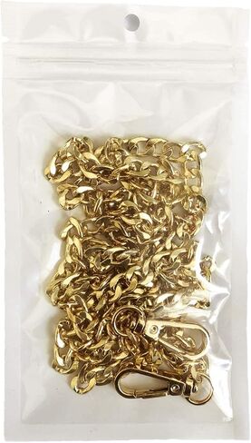 TSJ 47" Replacement Flat Chain Strap with Buckles, 1 PCS DIY Metal Shoulder Cross Body Bag Chains for Women Handbag Wallet Clutch Satchel Tote Bag Purse (Gold) in Saudi Arabia