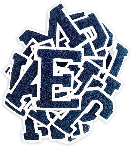 26 قطعة يمكن كيها على الحروف للملابس والإكسسوارات (اللون الأزرق) - رقعات حروف كبيرة من الشانيل - رقعات جاهزة للجينز، رقعات سترات ليترمان، والقمصان، وحقائب الظهر in Kuwait