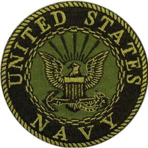 رقعة مطرزة بالبحرية الأمريكية USN، مع مادة لاصقة قابلة للكي (الغابات الخافتة/الأخضر) in Kuwait