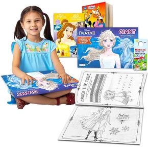 Disney Giant Floor Coloring Pad Set for Kids - Bundle Includes 3 Giant Floor Coloring Books (Featuring Disney Frozen, Minnie Mouse and Disney Princesses)