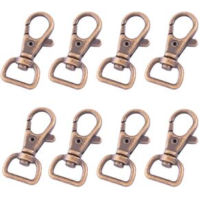 Rainbow Swivel Clasp Lanyard Snap Hook Lobster Claw Clasp 1/2" Key Chain Base Keys Webbing Clips Bag Purse Hardware for DIY Sewing Craft Jewelry Findings 20pcs (Rainbow)