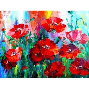 LVIITIS Flower Diamond Painting Kits Easy for Adults Beginner,Diamond Arts Dots Kits for Adults Christmas Paint with Diamonds Gem,Full Drill Diamond Paintings Arts and Crafts for Home Wall Decor in Kuwait