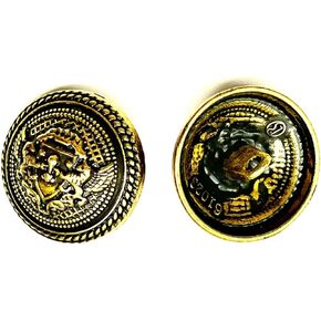 Lmlliang 10PC Black Vintage Metal Enamel Round Sewing Buttons,for Blazer, Suits, Sport Coat, Uniform, Jacket DIY Hand Sewn30MM
