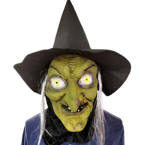 قناع الساحرة التنكري المخيف للهالوين، قناع الساحرة لتزيين الحفلات، اقنعة لاتكس مخيفة مرعبة in Kuwait